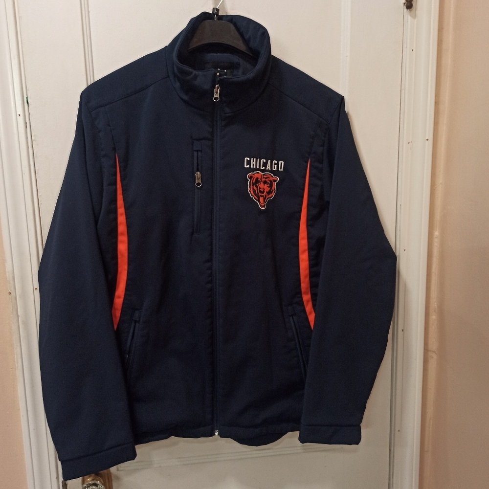 NFL Chicago Bears men's Bomber Navy Jacket Size Large